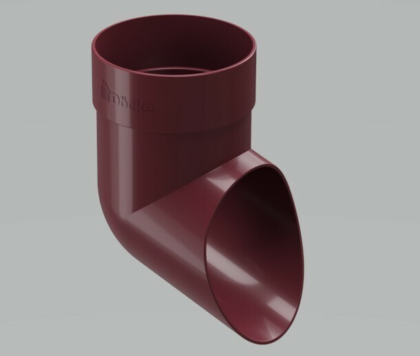 Колено сливное Docke Standard D80 Красный