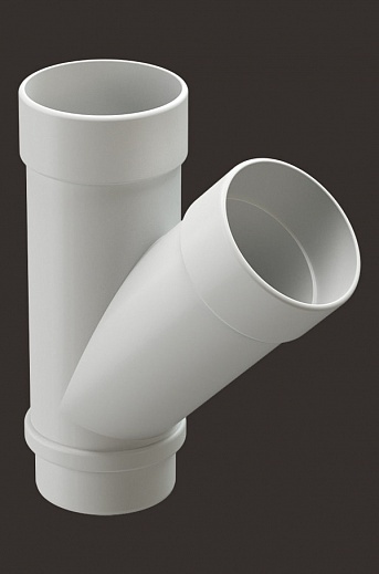 Тройник трубы 45° Docke LUX D100 Пломбир